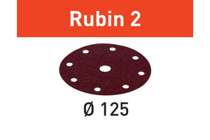 Abrasive sheet Rubin 2 STF D125/8 P100 RU2/10